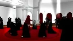 再生 脚を大きく広げずに動画ショーを