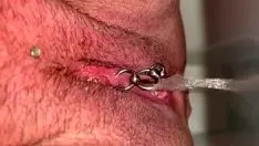 Play Pierced and hired pussy pee and asshole view and moving