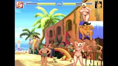 Reproducir Exposición lésbica en la playa: Kyouko y Farah en un enfrentamiento desnudo