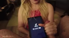 Play Blonde GF Jerks Off Boyfriend to TikTok Dance