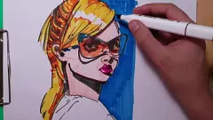 Jouer Copic Markers Art: Sexy MILF en lingerie - Session de dessin de portrait érotique